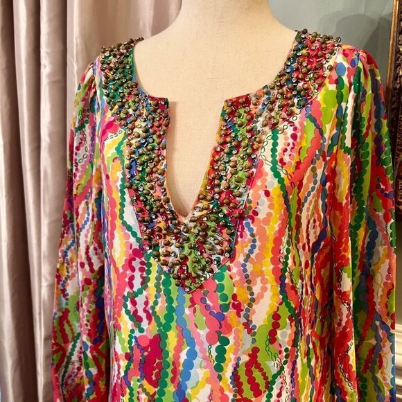$298 NWOT Lilly Pulitzer Seamus Tunic Style Silk Dress Size 6 - Picture 3 of 3